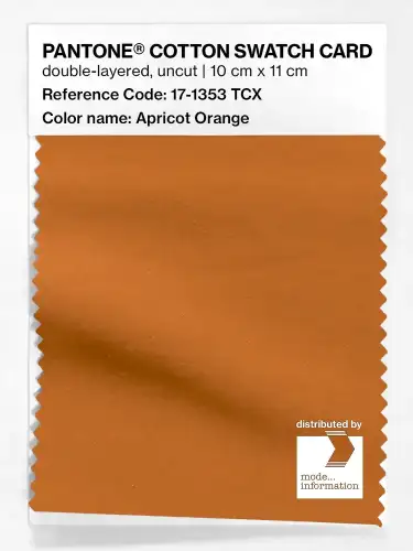 PANTONE® COTTON SWATCH CARD 17-1353 TCX Apricot Orange