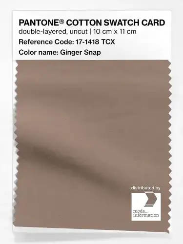 PANTONE® COTTON SWATCH CARD 17-1418 TCX Ginger Snap