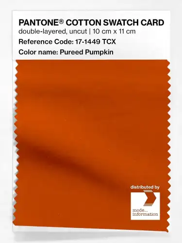 PANTONE® COTTON SWATCH CARD 17-1449 TCX Pureed Pumpkin
