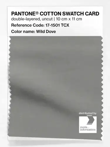 PANTONE® COTTON SWATCH CARD 17-1501 TCX Wild Dove