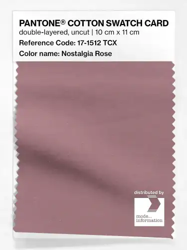 PANTONE® COTTON SWATCH CARD 17-1512 TCX Nostalgia Rose