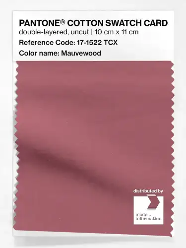 PANTONE® COTTON SWATCH CARD 17-1522 TCX Mauvewood