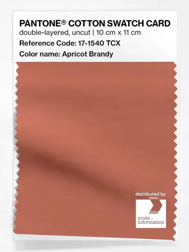 PANTONE® COTTON SWATCH CARD 17-1540 TCX Apricot Brandy