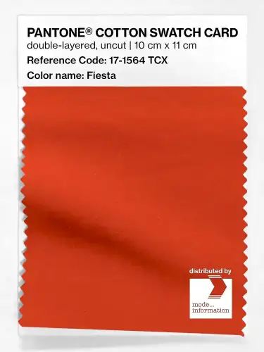 PANTONE® COTTON SWATCH CARD 17-1564 TCX Fiesta