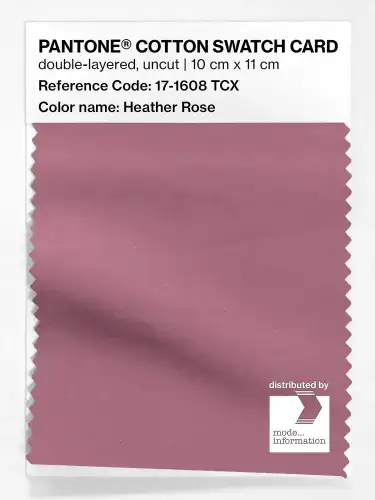 PANTONE® COTTON SWATCH CARD 17-1608 TCX Heather Rose