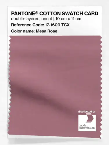 PANTONE® COTTON SWATCH CARD 17-1609 TCX Mesa Rose