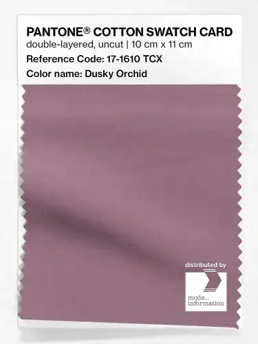 PANTONE® COTTON SWATCH CARD 17-1610 TCX Dusky Orchid