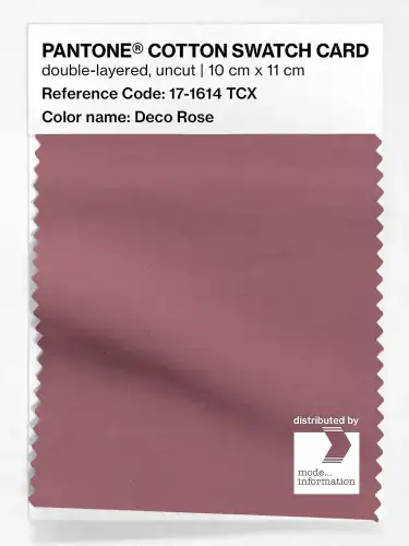 PANTONE® COTTON SWATCH CARD 17-1614 TCX Deco Rose