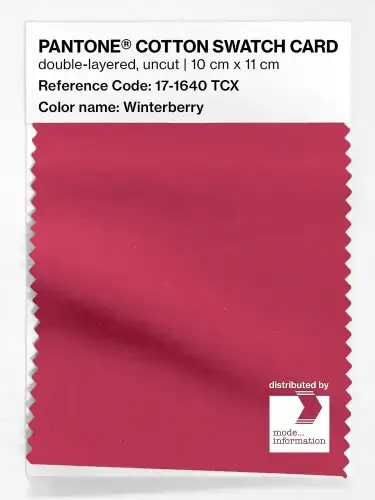 PANTONE® COTTON SWATCH CARD 17-1640 TCX Winterberry