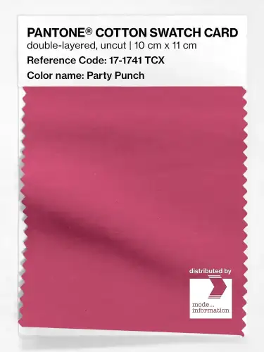PANTONE® COTTON SWATCH CARD 17-1741 TCX Party Punch
