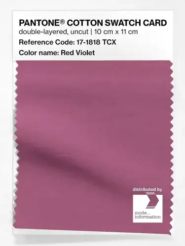 PANTONE® COTTON SWATCH CARD 17-1818 TCX Red Violet