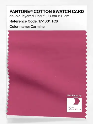 PANTONE® COTTON SWATCH CARD 17-1831 TCX Carmine