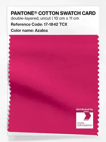 PANTONE® COTTON SWATCH CARD 17-1842 TCX Azalea