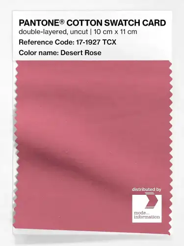 PANTONE® COTTON SWATCH CARD 17-1927 TCX Desert Rose