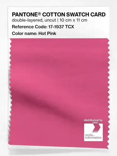 PANTONE® COTTON SWATCH CARD 17-1937 TCX Hot Pink