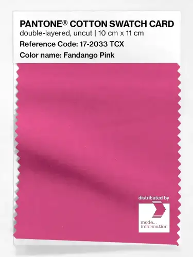 PANTONE® COTTON SWATCH CARD 17-2033 TCX Fandango Pink