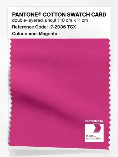 PANTONE® COTTON SWATCH CARD 17-2036 TCX Magenta
