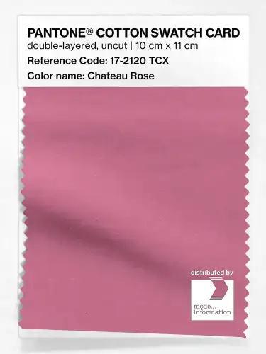 PANTONE® COTTON SWATCH CARD 17-2120 TCX Chateau Rose