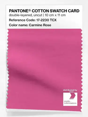 PANTONE® COTTON SWATCH CARD 17-2230 TCX Carmine Rose
