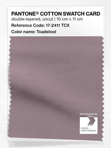 PANTONE® COTTON SWATCH CARD 17-2411 TCX Toadstool