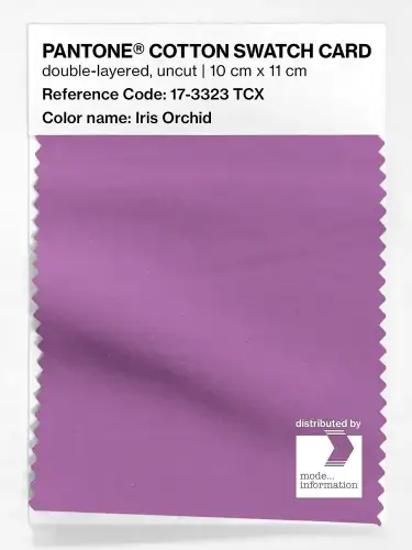 PANTONE® COTTON SWATCH CARD 17-3323 TCX Iris Orchid