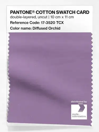 PANTONE® COTTON SWATCH CARD 17-3520 TCX Diffused Orchid