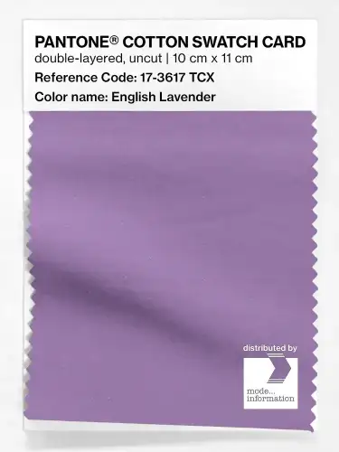 PANTONE® COTTON SWATCH CARD 17-3617 TCX English Lavender