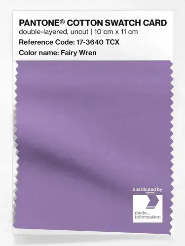 PANTONE® COTTON SWATCH CARD 17-3640 TCX Fairy Wren