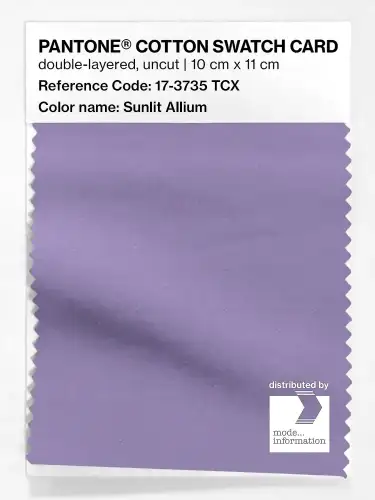 PANTONE® COTTON SWATCH CARD 17-3735 TCX Sunlit Allium