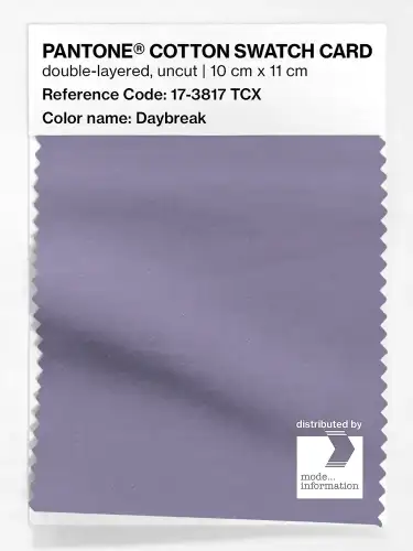 PANTONE® COTTON SWATCH CARD 17-3817 TCX Daybreak
