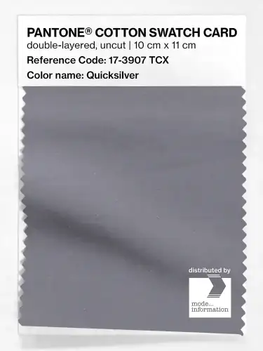 PANTONE® COTTON SWATCH CARD 17-3907 TCX Quicksilver