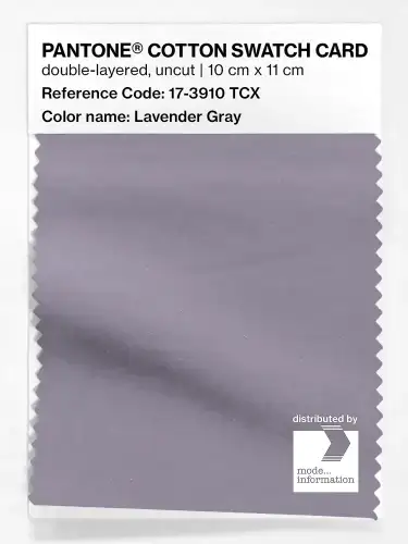 PANTONE® COTTON SWATCH CARD 17-3910 TCX Lavender Gray