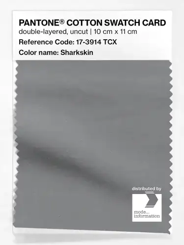 PANTONE® COTTON SWATCH CARD 17-3914 TCX Sharkskin