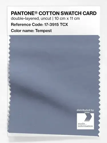 PANTONE® COTTON SWATCH CARD 17-3915 TCX Tempest