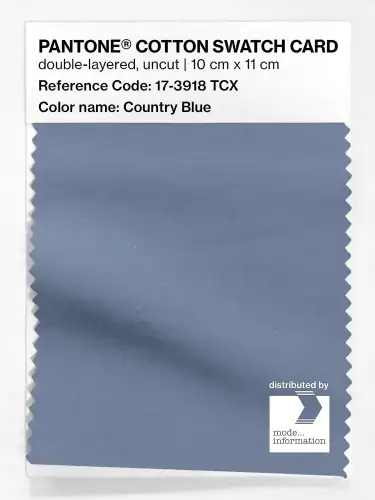 PANTONE® COTTON SWATCH CARD 17-3918 TCX Country Blue