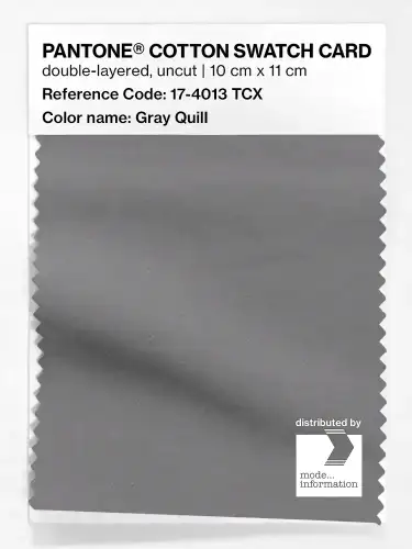 PANTONE® COTTON SWATCH CARD 17-4013 TCX Gray Quill