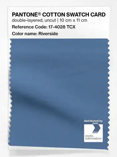 PANTONE® COTTON SWATCH CARD 17-4028 TCX Riverside