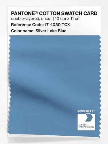 PANTONE® COTTON SWATCH CARD 17-4030 TCX Silver Lake Blue