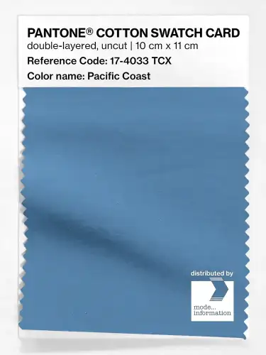 PANTONE® COTTON SWATCH CARD 17-4033 TCX Pacific Coast