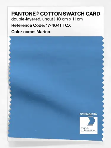 PANTONE® COTTON SWATCH CARD 17-4041 TCX Marina