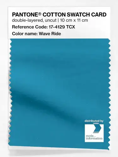 PANTONE® COTTON SWATCH CARD 17-4129 TCX Wave Ride