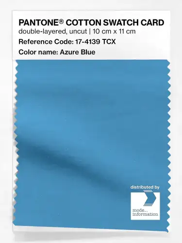 PANTONE® COTTON SWATCH CARD 17-4139 TCX Azure Blue