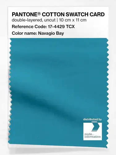 PANTONE® COTTON SWATCH CARD 17-4429 TCX Navagio Bay