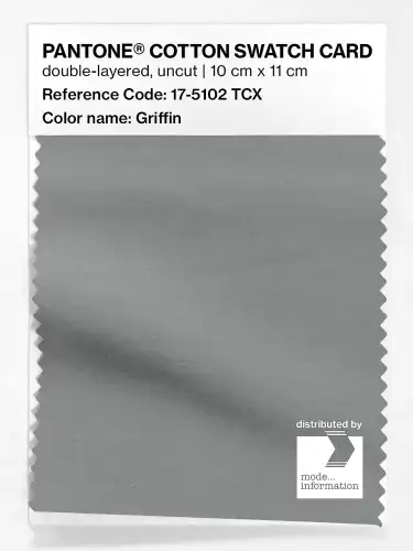 PANTONE® COTTON SWATCH CARD 17-5102 TCX Griffin
