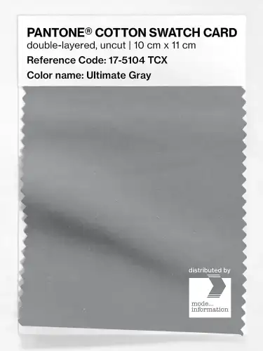 PANTONE® COTTON SWATCH CARD 17-5104 TCX Ultimate Gray