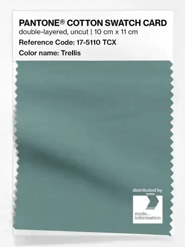 PANTONE® COTTON SWATCH CARD 17-5110 TCX Trellis