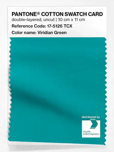 PANTONE® COTTON SWATCH CARD 17-5126 TCX Viridian Green