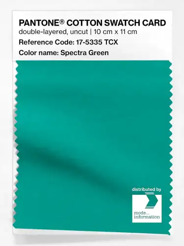 PANTONE® COTTON SWATCH CARD 17-5335 TCX Spectra Green