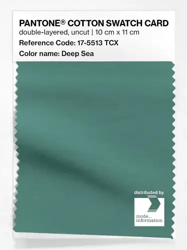 PANTONE® COTTON SWATCH CARD 17-5513 TCX Deep Sea