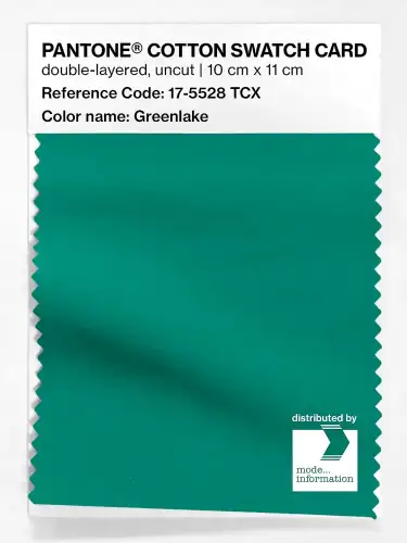 PANTONE® COTTON SWATCH CARD 17-5528 TCX Greenlake